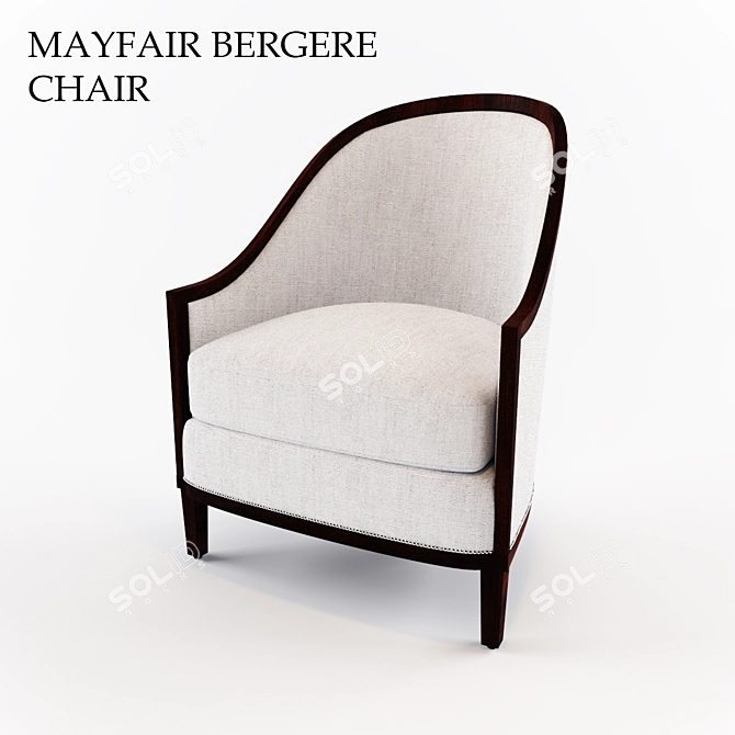 Elegant Mayfair Bergere Chair 3D model image 1