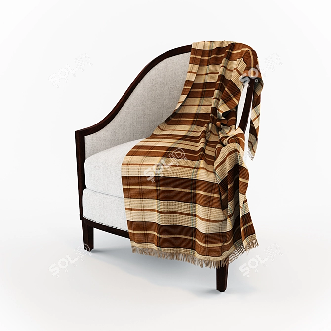 Elegant Mayfair Bergere Chair 3D model image 2