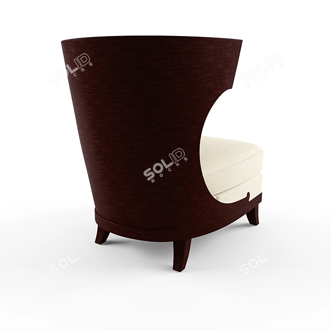 Elegant Atrium Chair: Designer Jacques Garcia 3D model image 2