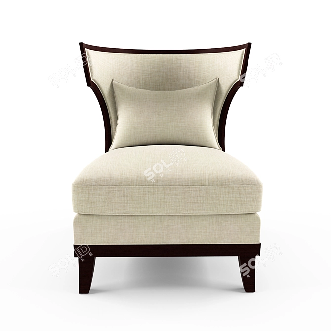 Elegant Atrium Chair: Designer Jacques Garcia 3D model image 3