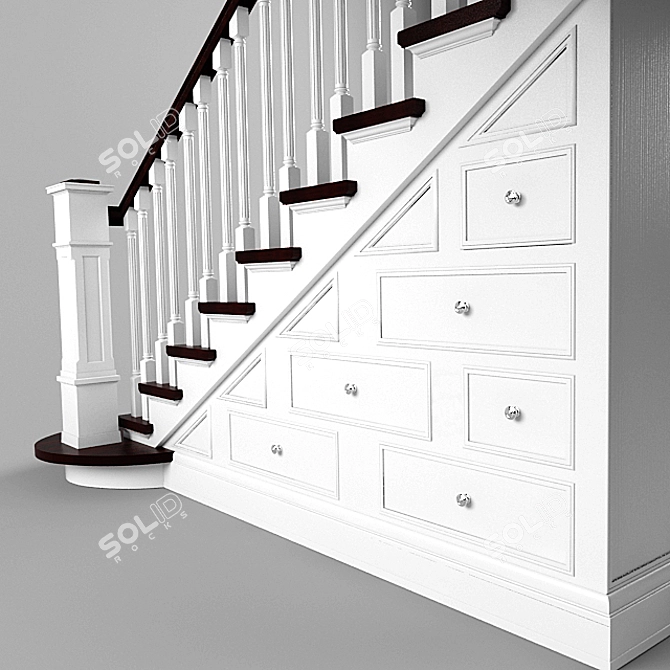 Classic Staircase 3D model image 3