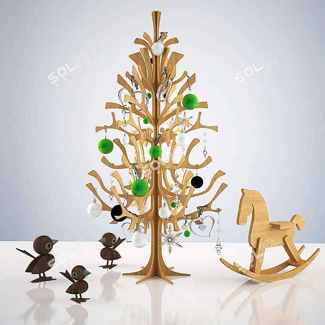 Modern Eco-Friendly Tree 3D model image 1