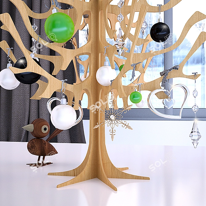 Modern Eco-Friendly Tree 3D model image 2