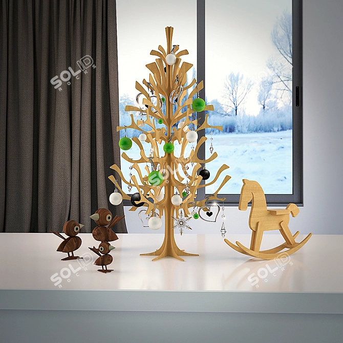 Modern Eco-Friendly Tree 3D model image 3