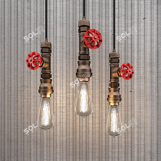 Elegant Crystal Chandeliers 3D model image 1