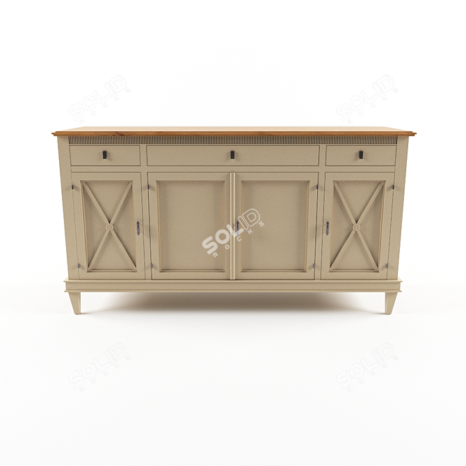 Tosato Table and Chest Set 3D model image 2