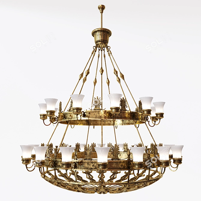 Classic Style 3m Diameter Chandelier 3D model image 1