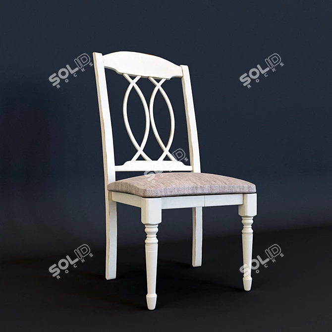 Contemporary Beige Buttermilk Chair 3D model image 1