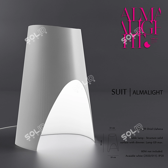 ALMA LIGHT Suit Table Lamp 3D model image 2