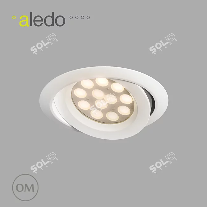 15W TD36 Round LED Downlight 3D model image 1