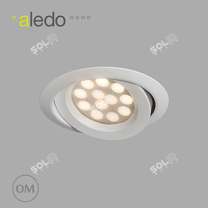 15W TD36 Round LED Downlight 3D model image 3