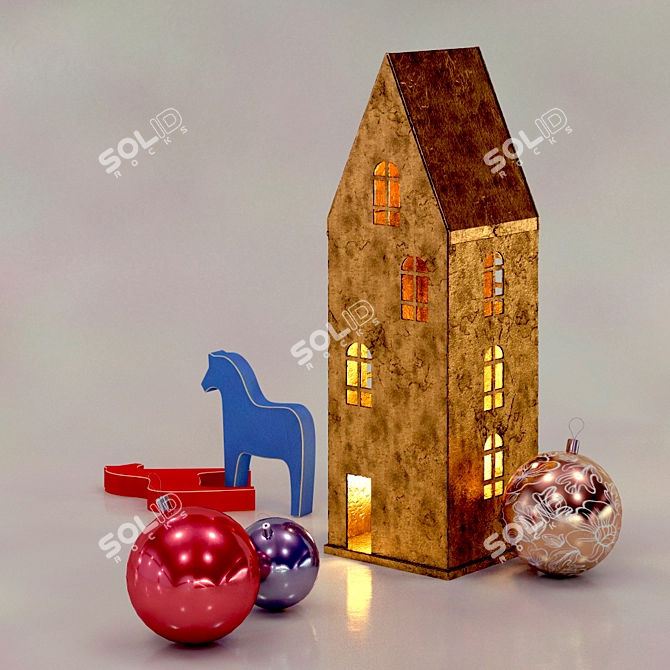 Scandinavian Decor Set 3D model image 1