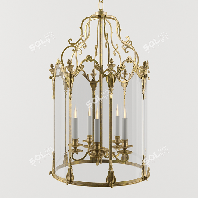 Elegant Classical Lamp 3D model image 1