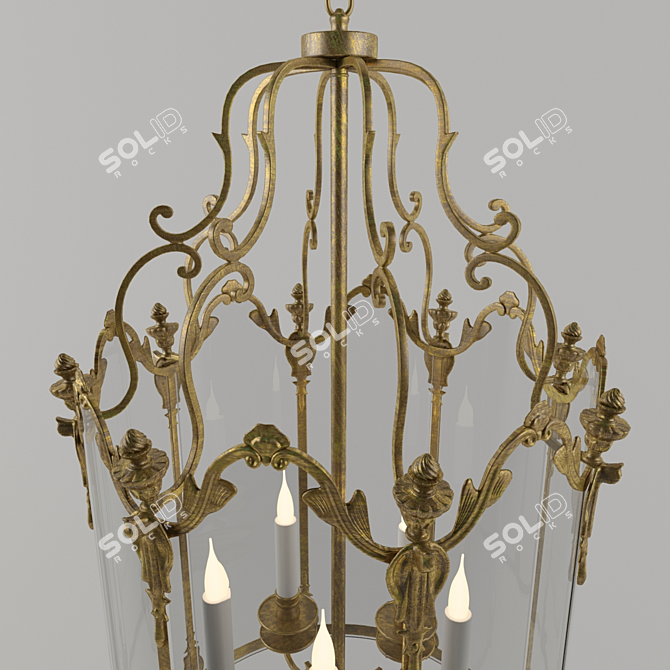 Elegant Classical Lamp 3D model image 2