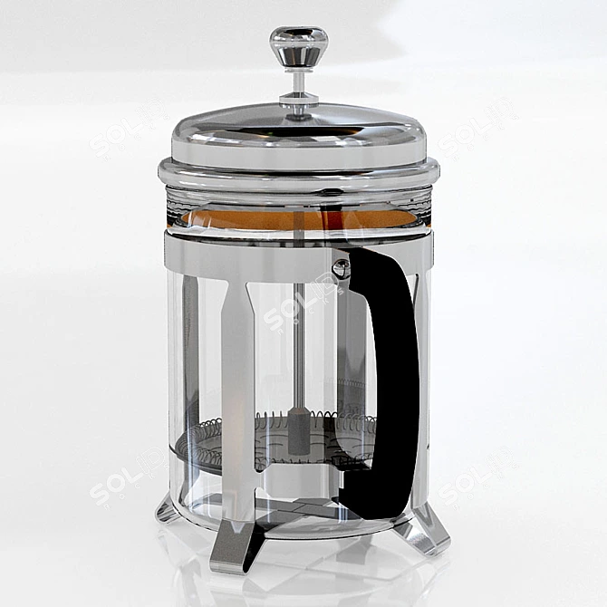 Modern Frenchpress for Perfect Brewing 3D model image 1