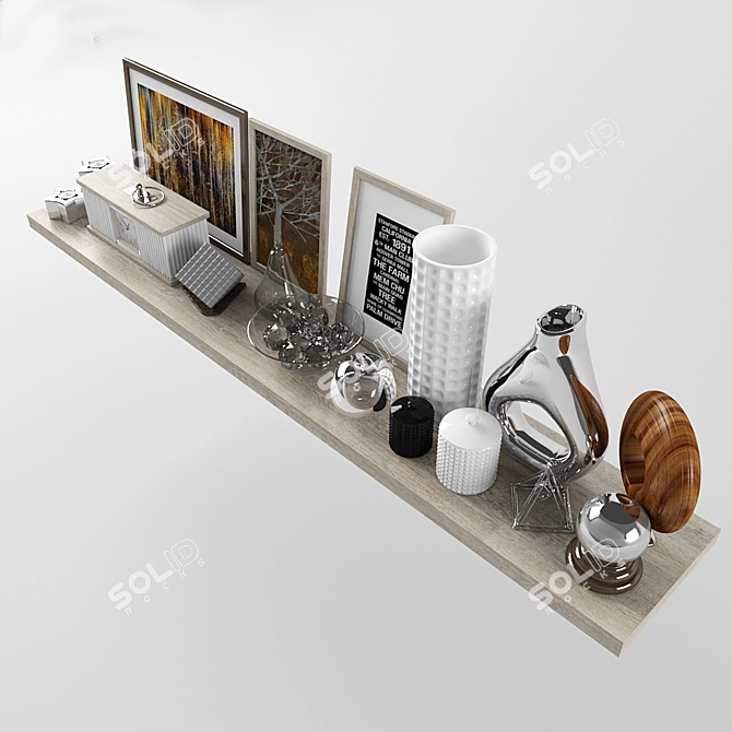 Elegant Home Decor Set 3D model image 2