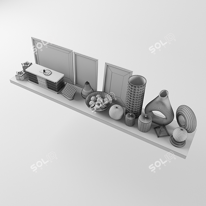 Elegant Home Decor Set 3D model image 3