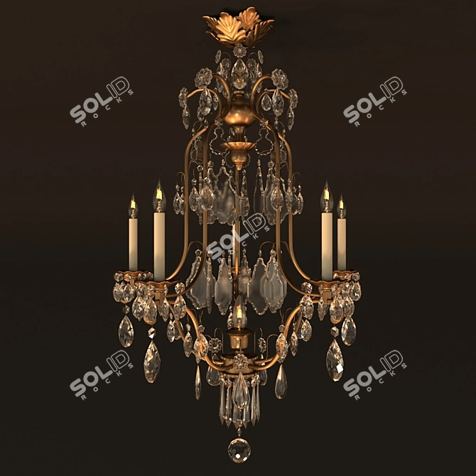 Timeless Elegance Chandelier 3D model image 1