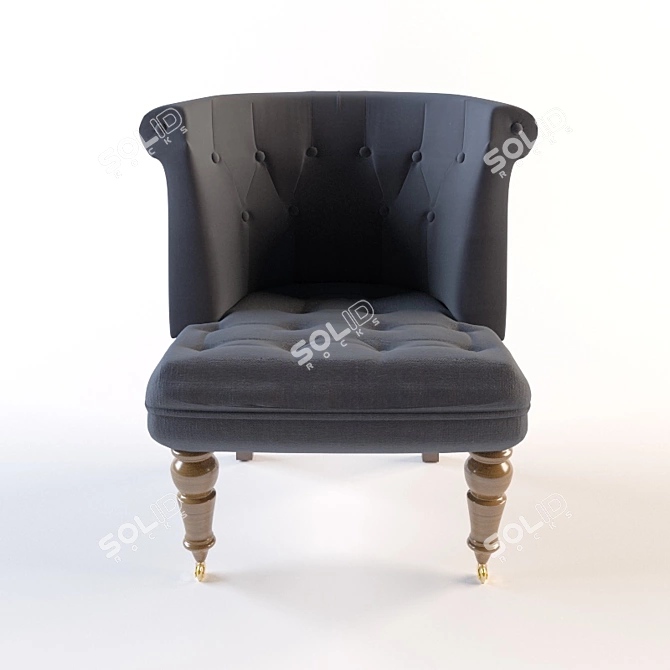 Elegant Comfy Armchair 3D model image 1