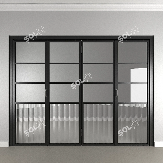 Sleek Foldable Door MOD 02 3D model image 2