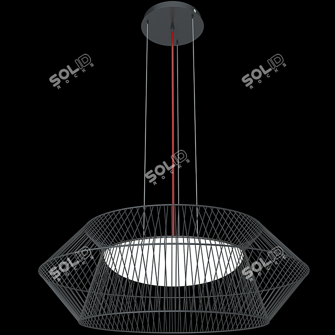 Elegant EGLO LED Chandelier 3D model image 1