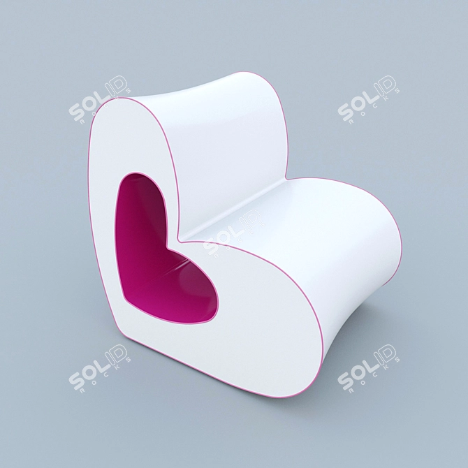 Deluxe Heart and Flower Kids Furniture 3D model image 2