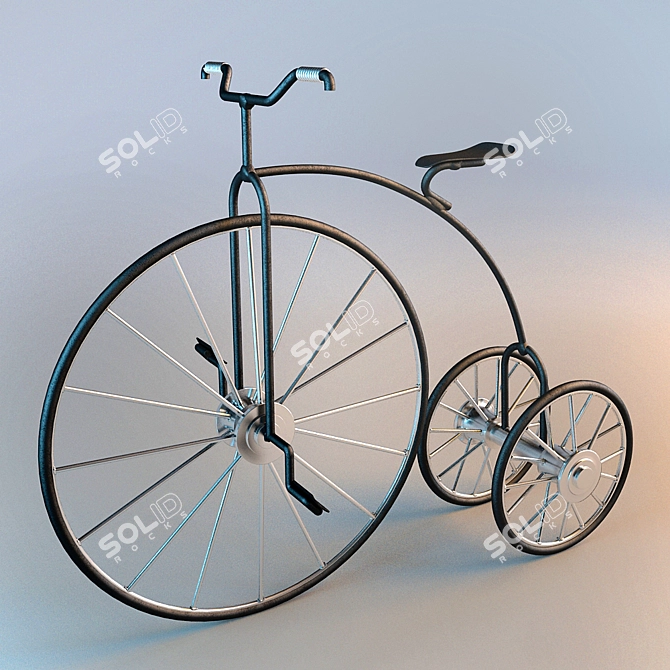 Vintage-inspired Decorative Bike: 40cm Height 3D model image 1