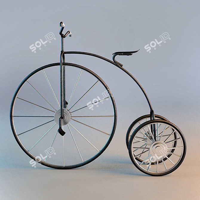 Vintage-inspired Decorative Bike: 40cm Height 3D model image 2