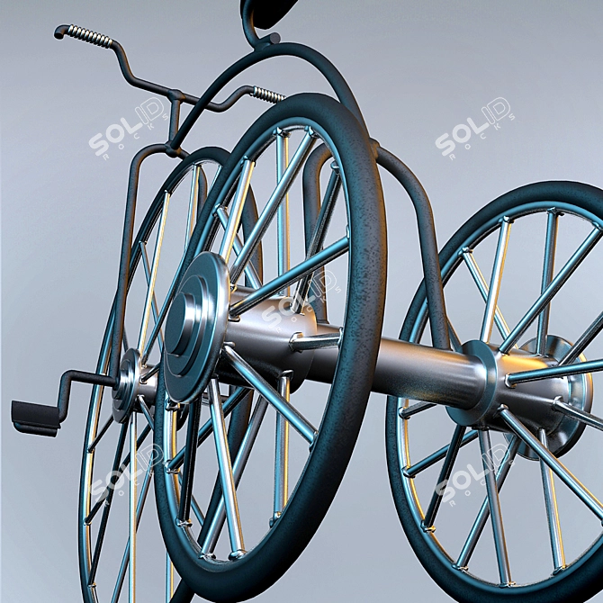 Vintage-inspired Decorative Bike: 40cm Height 3D model image 3