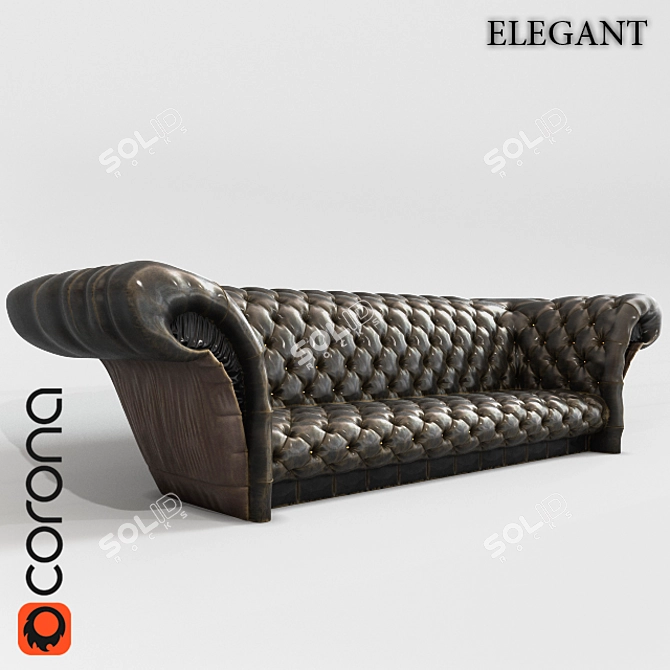 Title: Timeless Elegance Classic Sofa 3D model image 1