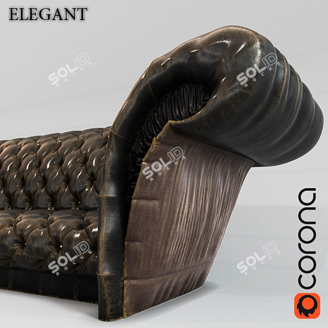 Title: Timeless Elegance Classic Sofa 3D model image 2