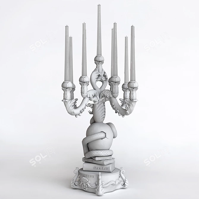 Seletti Burlesque Skull Candleholder 3D model image 2