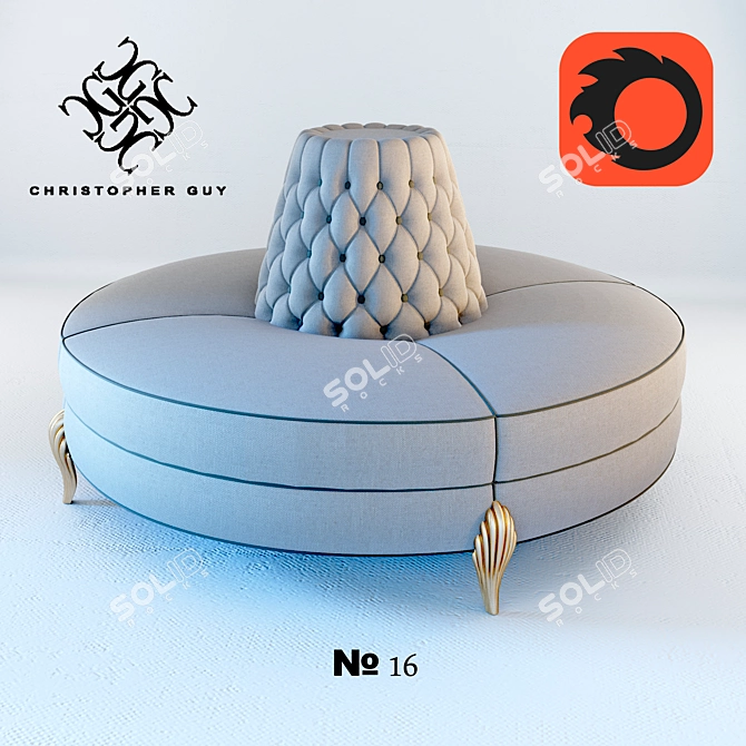 Luxury Corner Bench Christopher Guy 3D model image 1