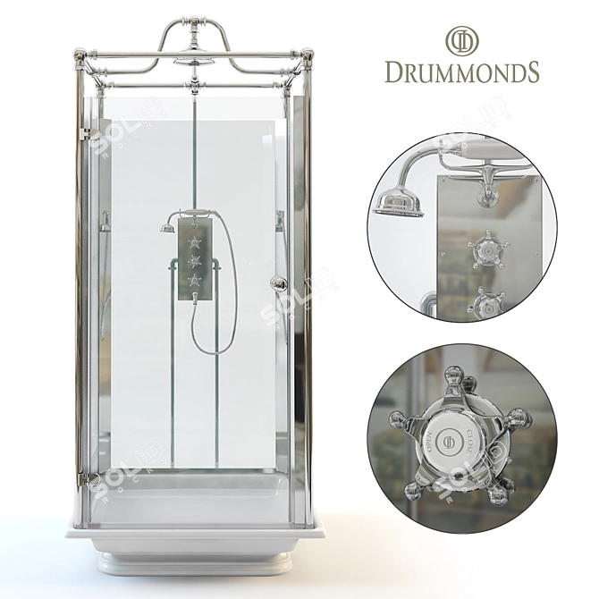 Test Freestanding Shower 3D model image 1