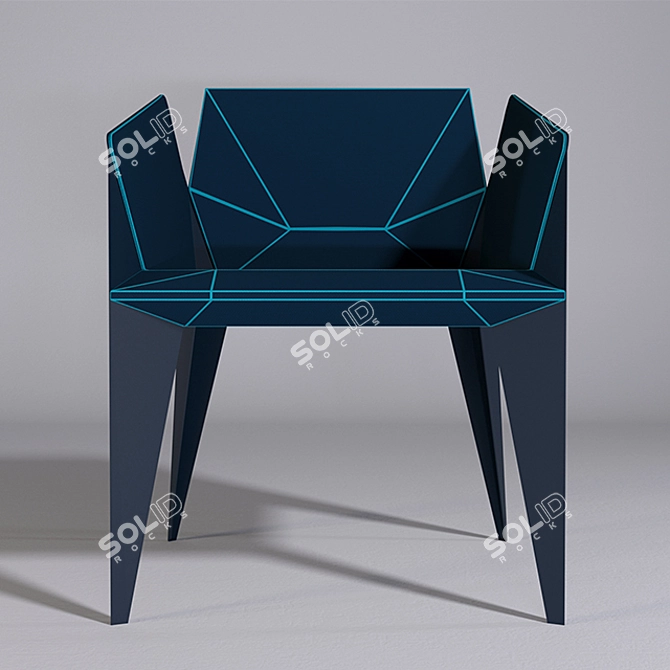 Plastic Chair with Designer Touch 3D model image 1