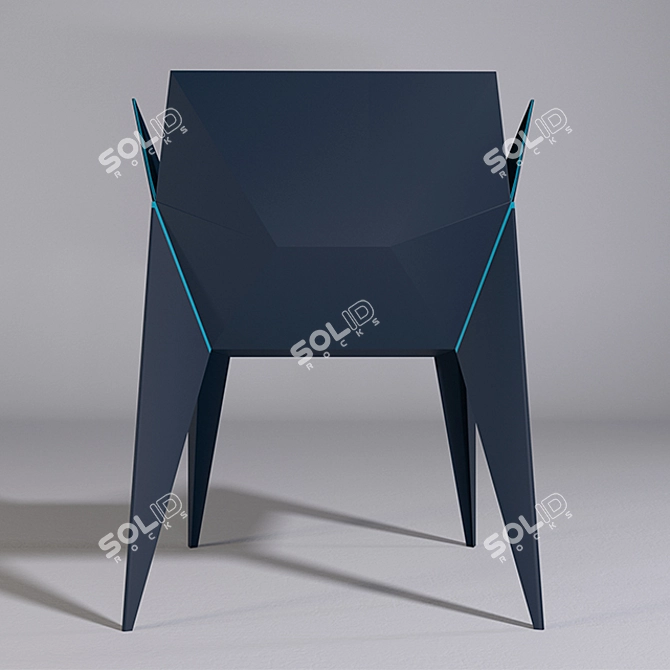 Plastic Chair with Designer Touch 3D model image 2