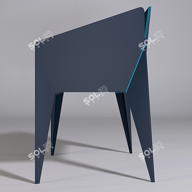 Plastic Chair with Designer Touch 3D model image 3