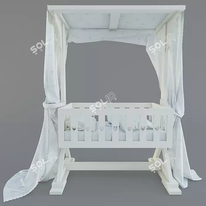 Candy Room Anna Baby Bed 3D model image 1