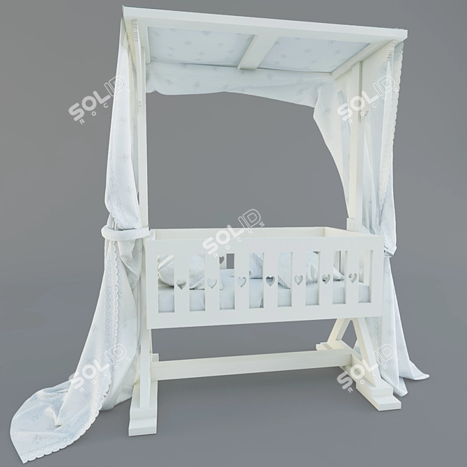 Candy Room Anna Baby Bed 3D model image 2