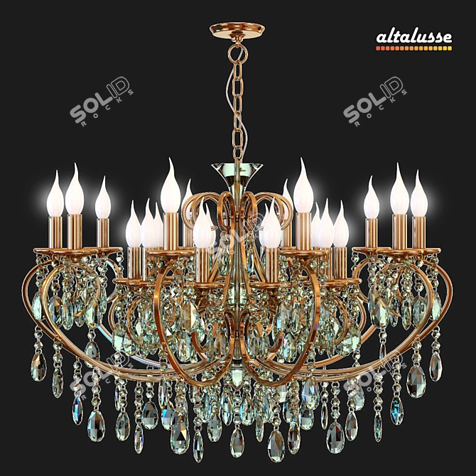 Altalusse Modern 20-Light E14 Pendant 3D model image 1