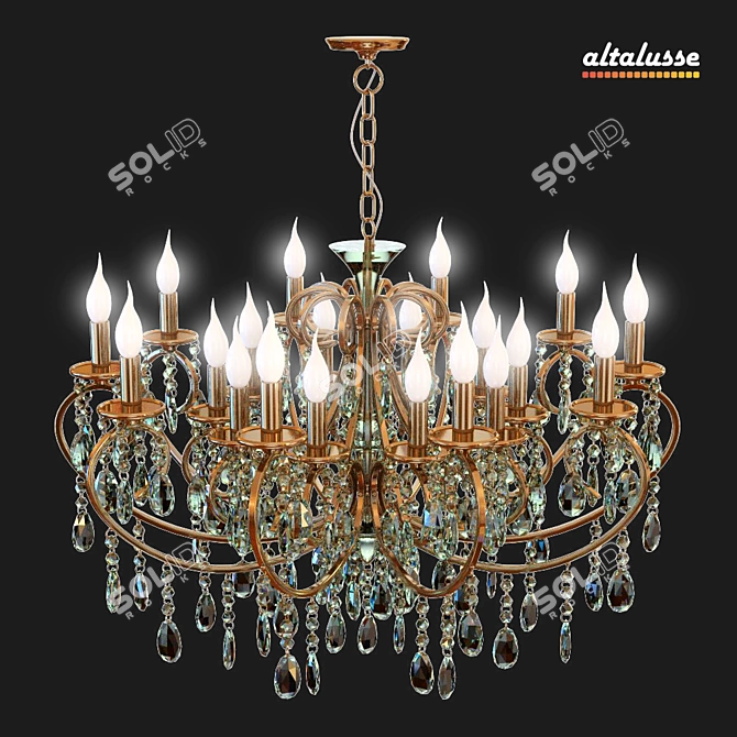 Altalusse Modern 20-Light E14 Pendant 3D model image 2