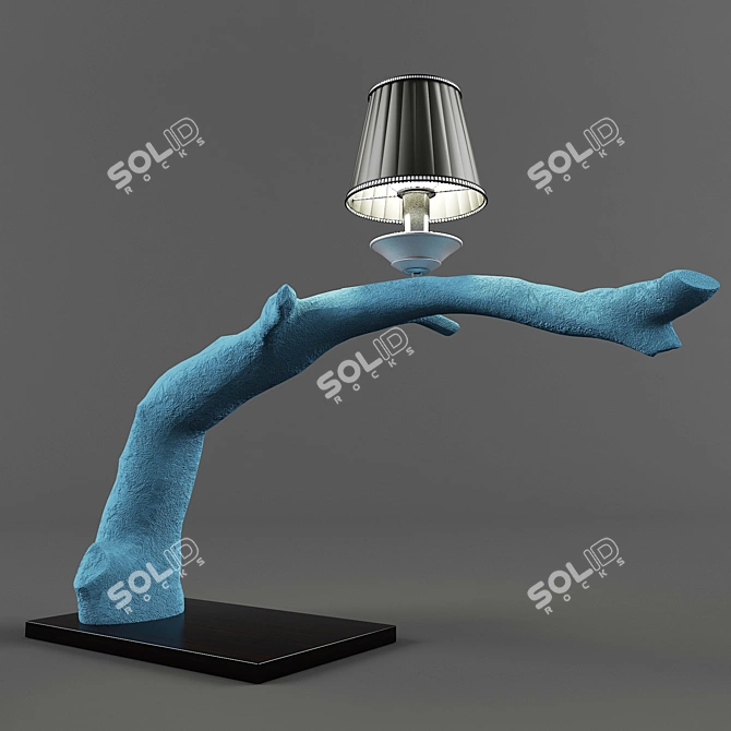 Rustic Driftwood Lamp 3D model image 1