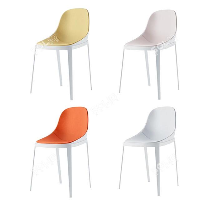 Elegant and Comfortable Elle Soft Chair 3D model image 2
