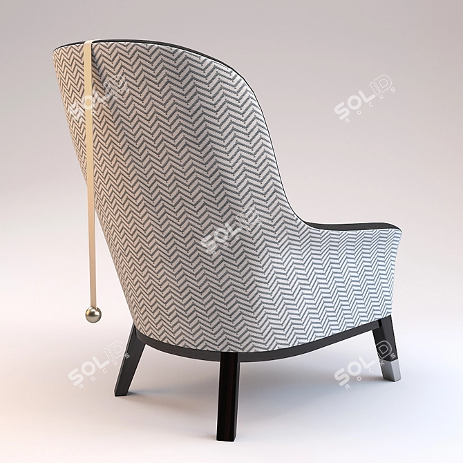 Giorgetti Massimo Scolari: Elegant Wood and Upholstered Seating 3D model image 2