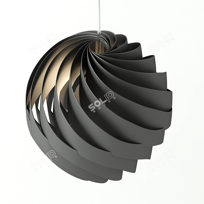 Elegant Twister Pendant Lamp 3D model image 3