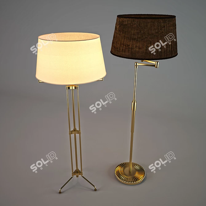 Modern Jazz Floor Lamp 3D model image 1