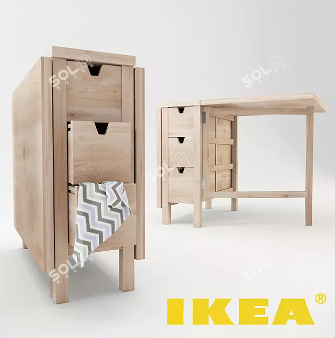 IKEA Norden Folding Table 3D model image 1