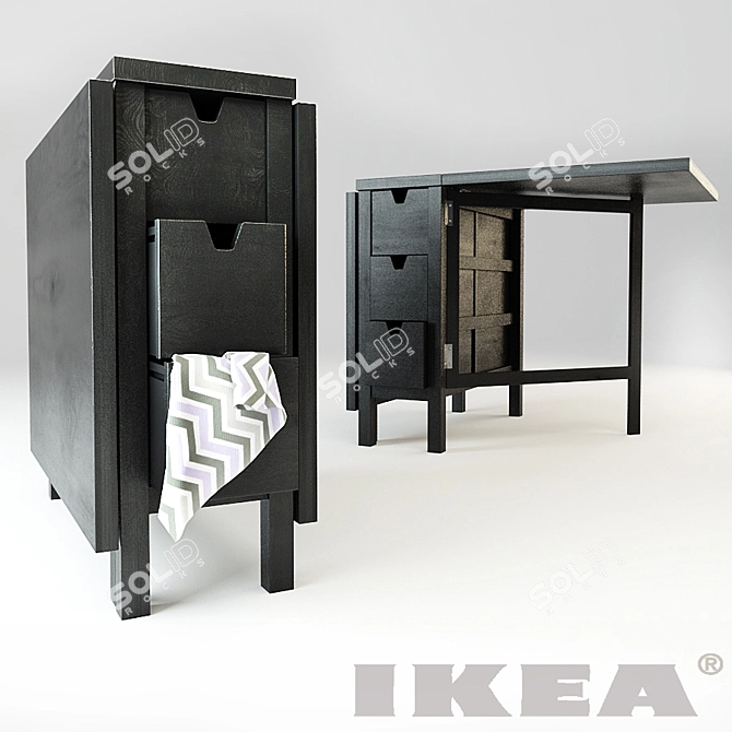 IKEA Norden Folding Table 3D model image 2