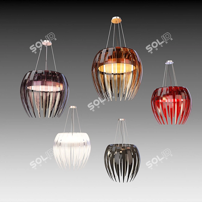 Sleek Dracena S75 Pendant Light 3D model image 2