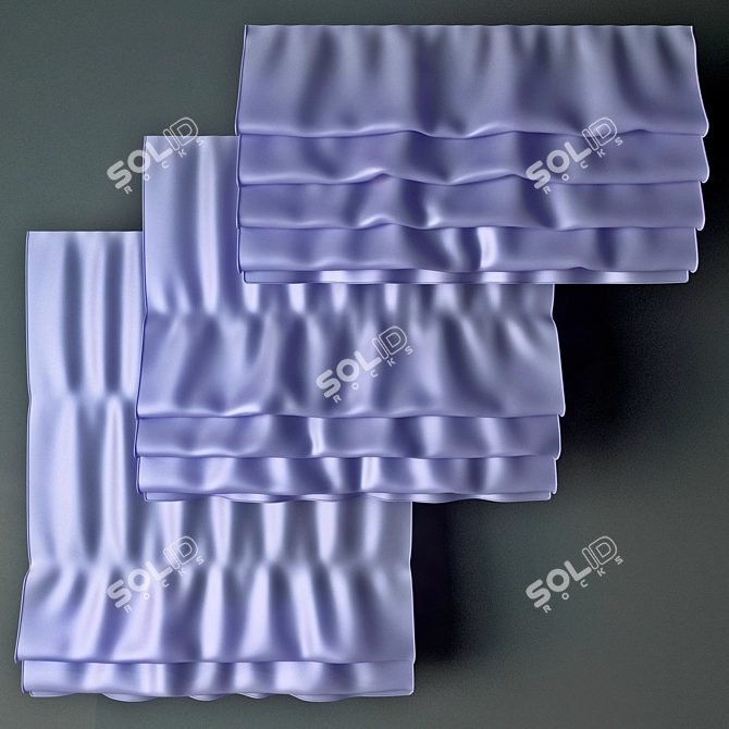 Versatile Three-Position Curtains 3D model image 1